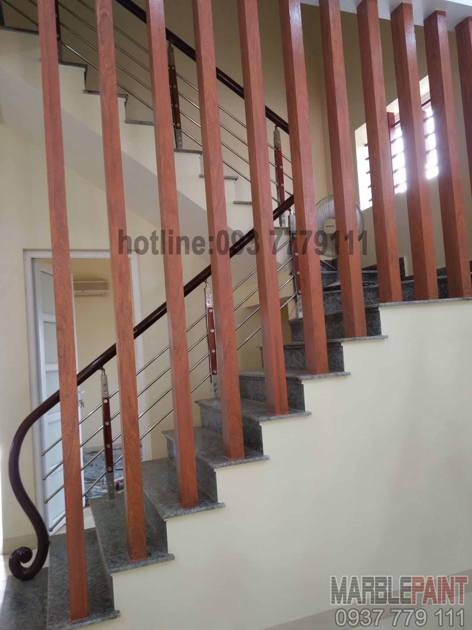 Sơn giả đá cầu thang